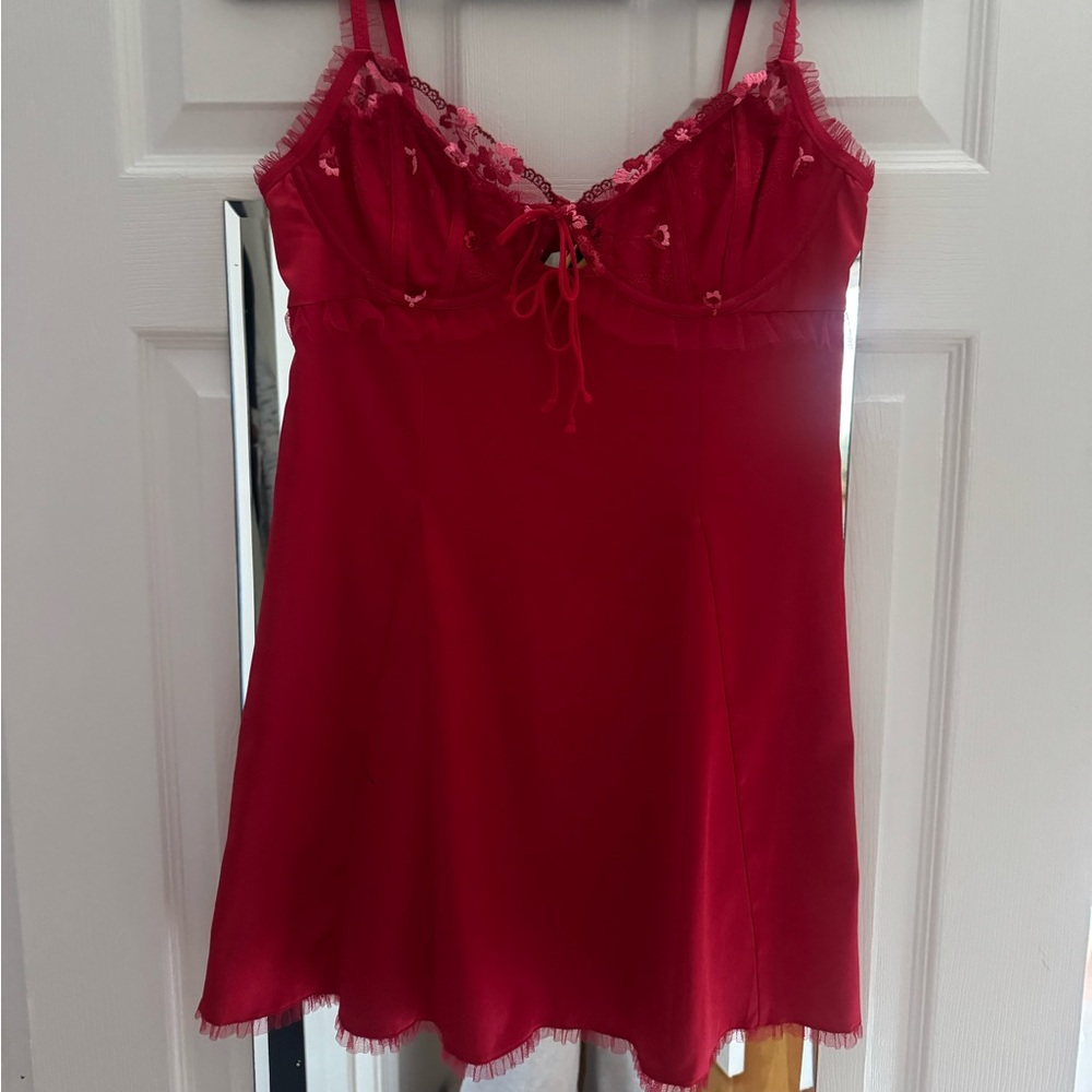 For Love And Lemons Scarlet Lace Chemise - Picture 3 of 5
